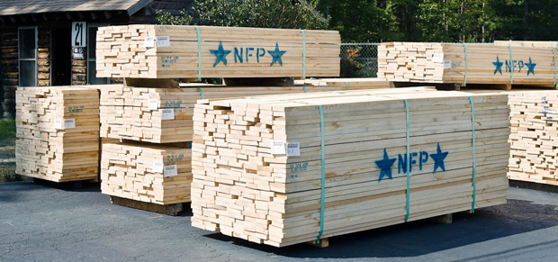 Kiln-dried hardwood lumber